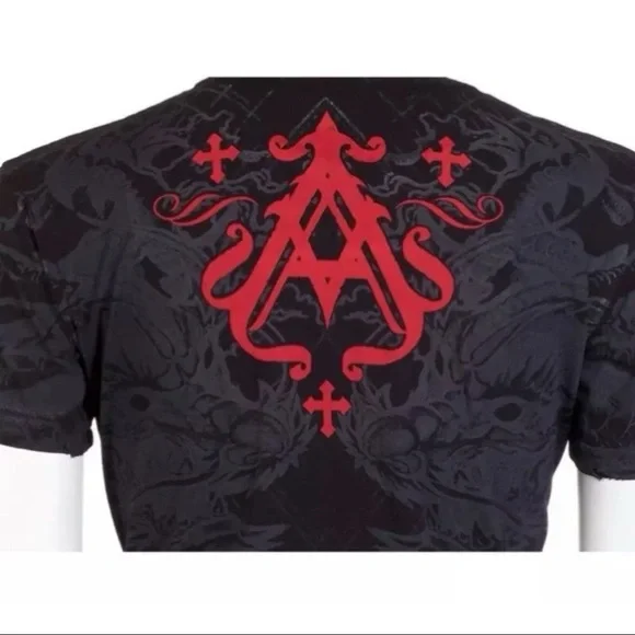 Archaic by Affliction Men's T-Shirt DRAGON RAGE Biker MMA Black - Picture 7 of 8